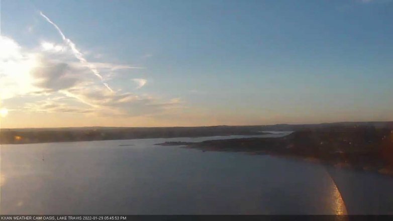 Lake Travis webcam, January 29, 2022 5:45 PM CT
