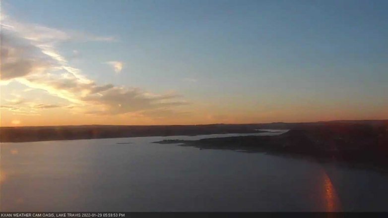 Lake Travis webcam, January 29, 2022 6:00 PM CT