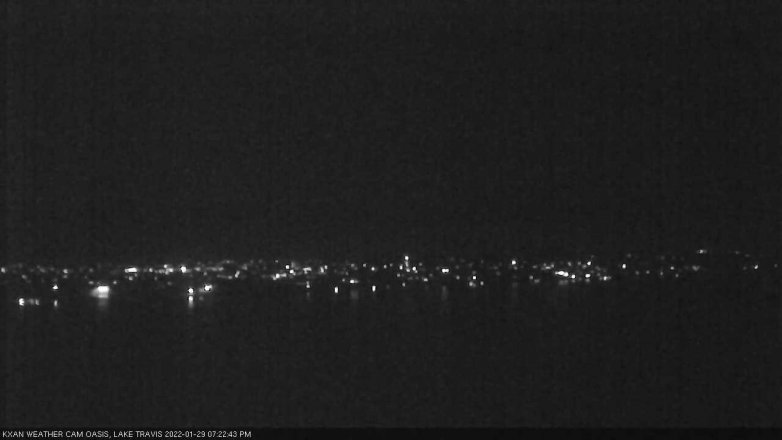 Lake Travis webcam, January 29, 2022 7:25 PM CT