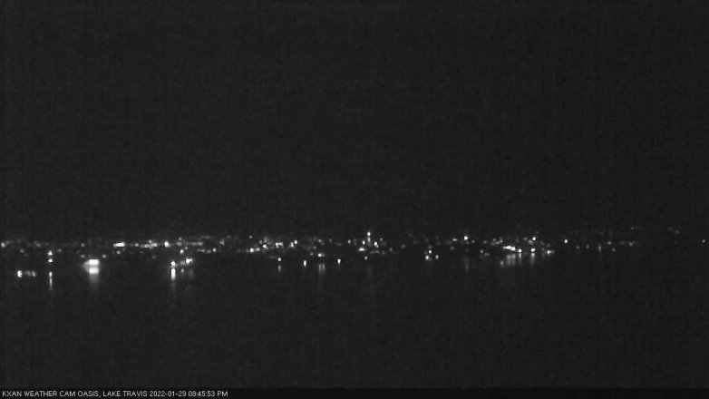 Lake Travis webcam, January 29, 2022 8:45 PM CT