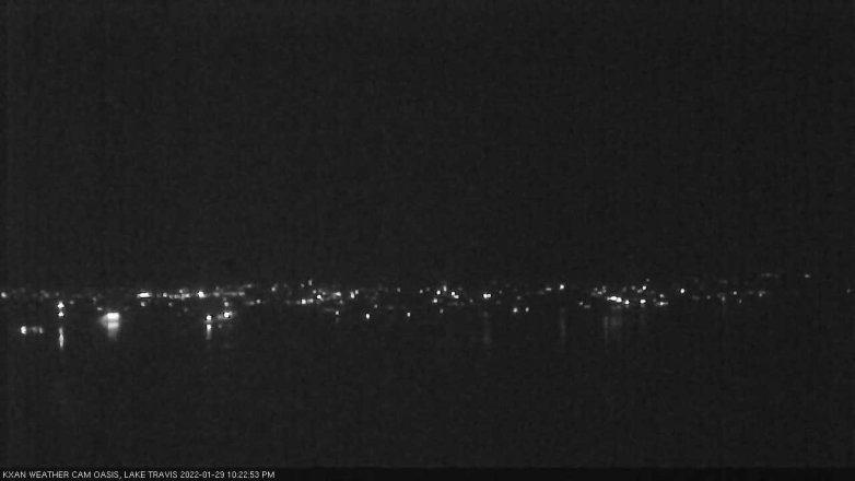 Lake Travis webcam, January 29, 2022 10:25 PM CT
