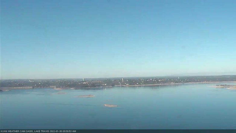 Lake Travis webcam, January 30, 2022 10:00 AM CT