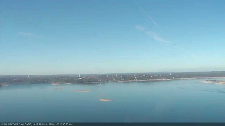 Lake Travis webcam, January 30, 2022 10:45 AM CT