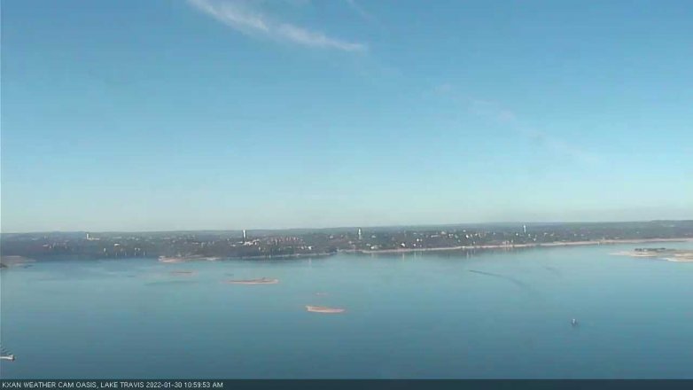 Lake Travis webcam, January 30, 2022 11:00 AM CT