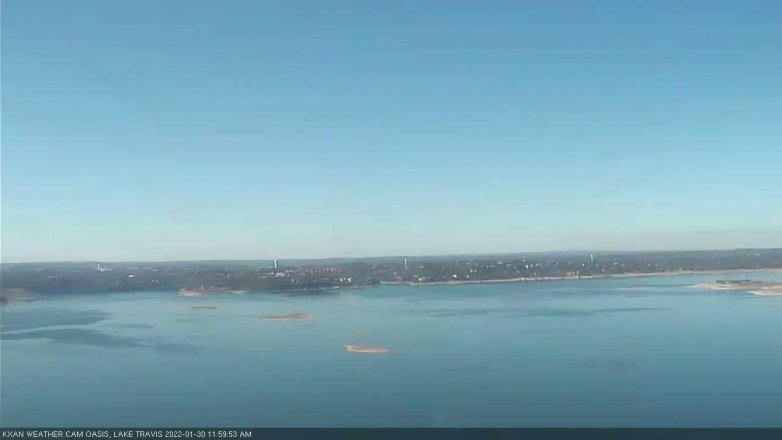 Lake Travis webcam, January 30, 2022 12:00 PM CT