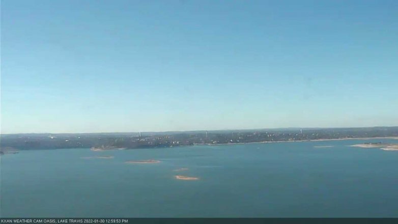 Lake Travis webcam, January 30, 2022 1:00 PM CT