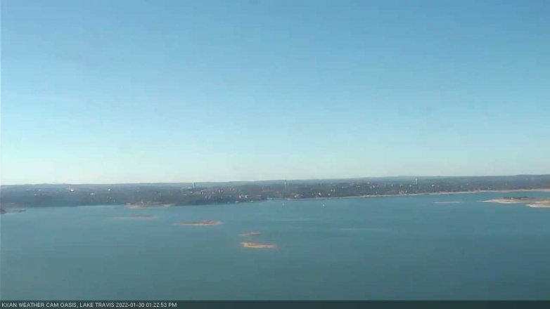 Lake Travis webcam, January 30, 2022 1:25 PM CT