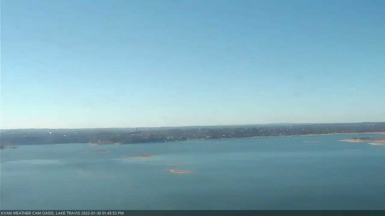 Lake Travis webcam, January 30, 2022 1:45 PM CT