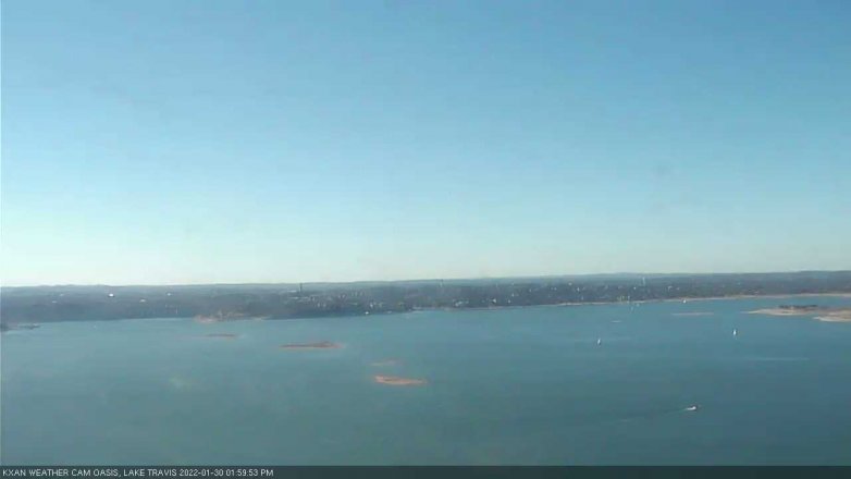 Lake Travis webcam, January 30, 2022 2:00 PM CT