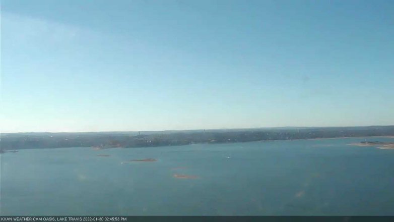Lake Travis webcam, January 30, 2022 2:45 PM CT