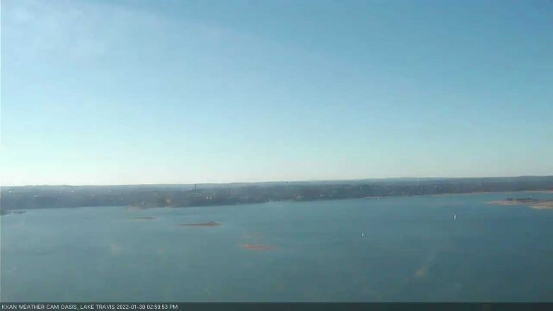 Lake Travis webcam, January 30, 2022 3:00 PM CT