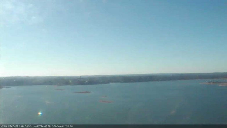 Lake Travis webcam, January 30, 2022 3:25 PM CT