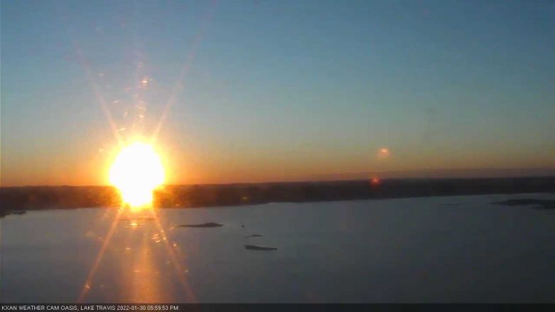 Lake Travis webcam, January 30, 2022 6:00 PM CT