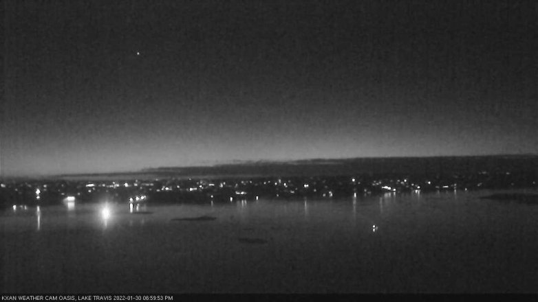 Lake Travis webcam, January 30, 2022 7:00 PM CT