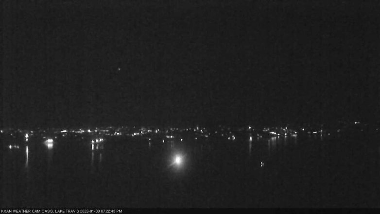 Lake Travis webcam, January 30, 2022 7:25 PM CT