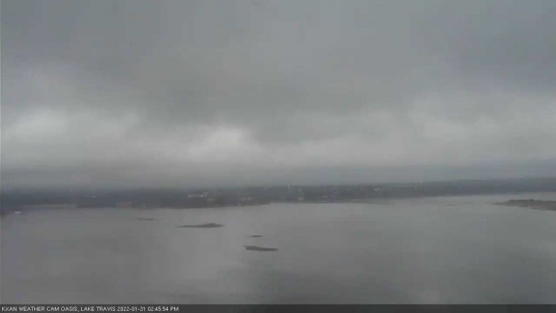 Lake Travis webcam, January 31, 2022 2:45 PM CT