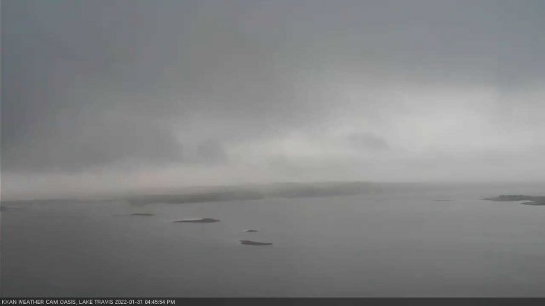 Lake Travis webcam, January 31, 2022 4:45 PM CT