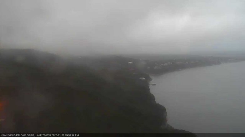 Lake Travis webcam, January 31, 2022 6:00 PM CT
