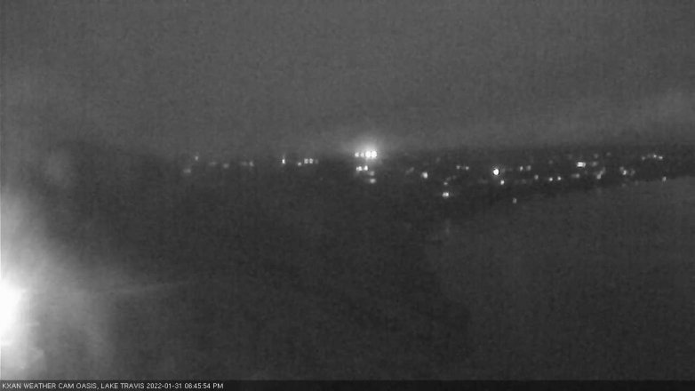 Lake Travis webcam, January 31, 2022 6:45 PM CT