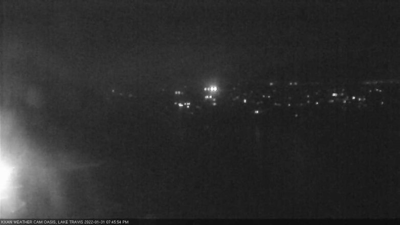 Lake Travis webcam, January 31, 2022 7:45 PM CT