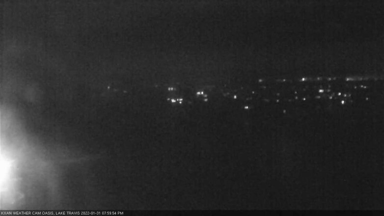 Lake Travis webcam, January 31, 2022 8:00 PM CT