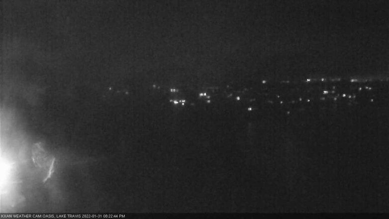 Lake Travis webcam, January 31, 2022 8:25 PM CT