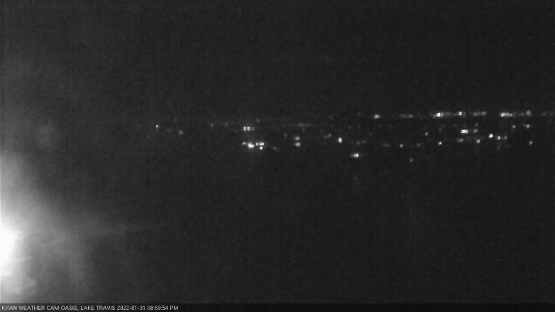Lake Travis webcam, January 31, 2022 9:00 PM CT