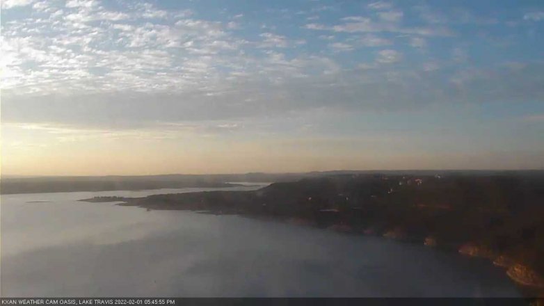 Lake Travis webcam, February 1, 2022 5:45 PM CT