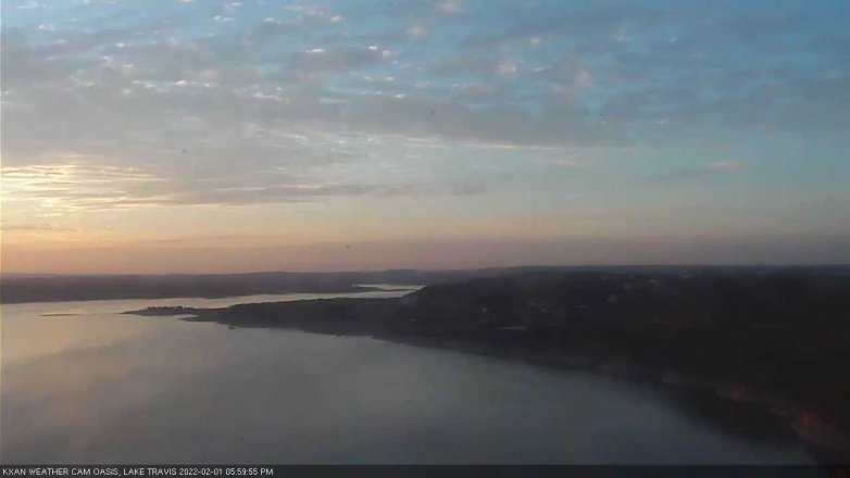 Lake Travis webcam, February 1, 2022 6:00 PM CT
