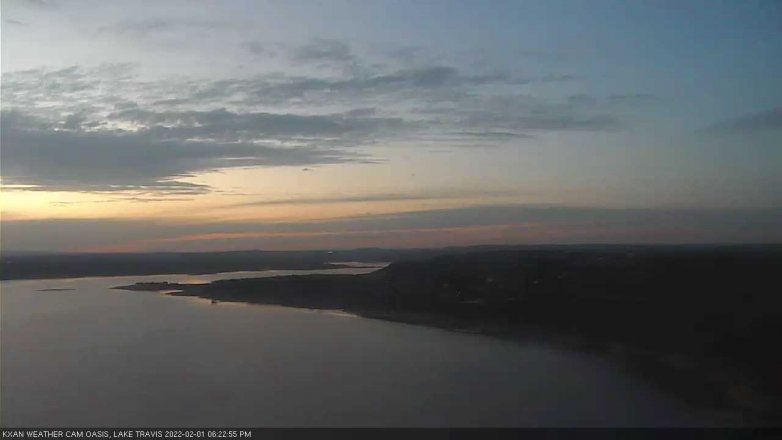 Lake Travis webcam, February 1, 2022 6:25 PM CT