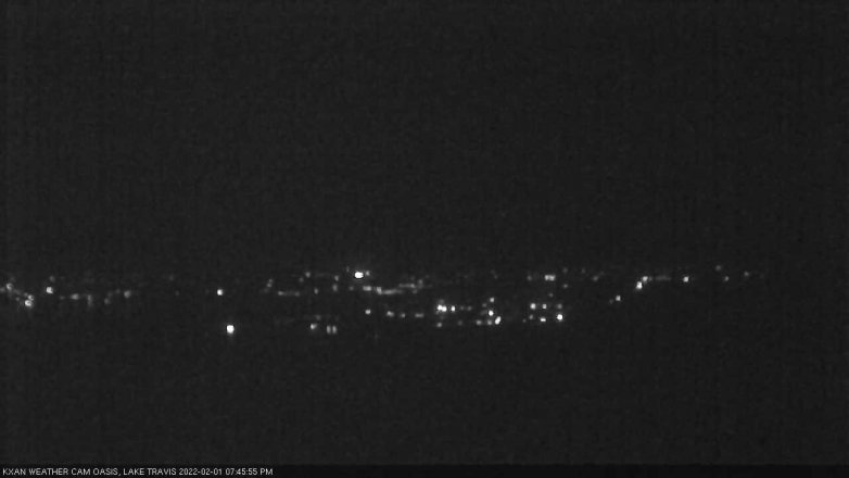 Lake Travis webcam, February 1, 2022 7:45 PM CT