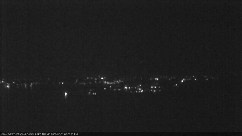 Lake Travis webcam, February 1, 2022 8:25 PM CT