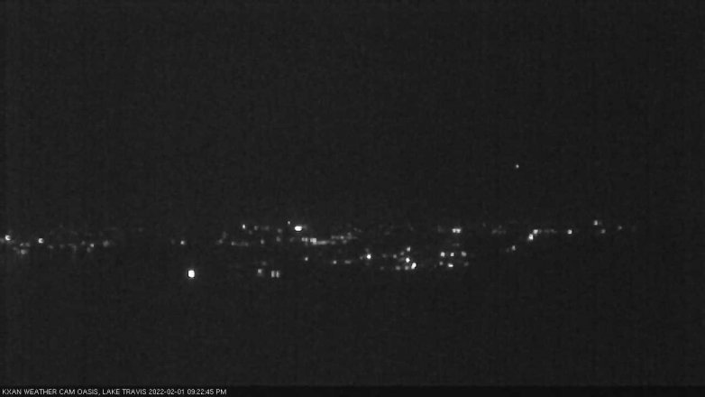 Lake Travis webcam, February 1, 2022 9:25 PM CT