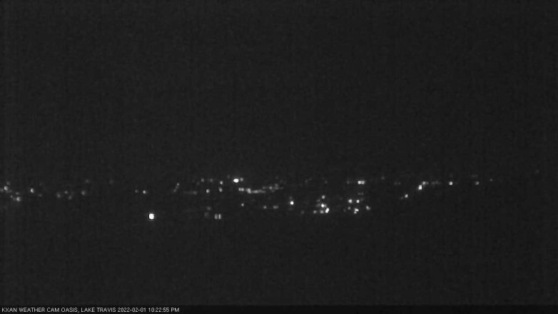 Lake Travis webcam, February 1, 2022 10:25 PM CT