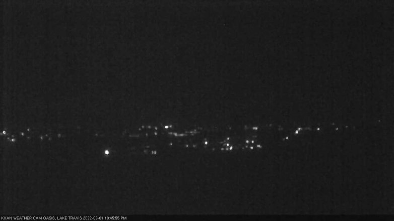 Lake Travis webcam, February 1, 2022 10:45 PM CT