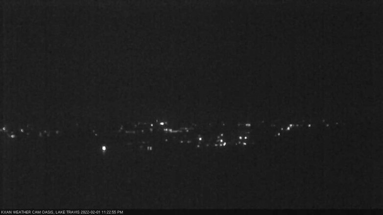 Lake Travis webcam, February 1, 2022 11:25 PM CT