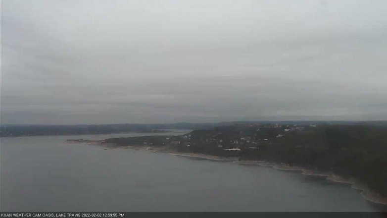 Lake Travis webcam, February 2, 2022 1:00 PM CT