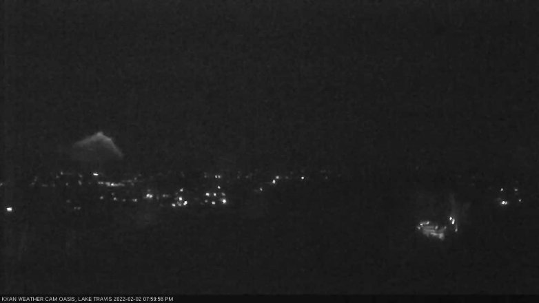 Lake Travis webcam, February 2, 2022 8:00 PM CT