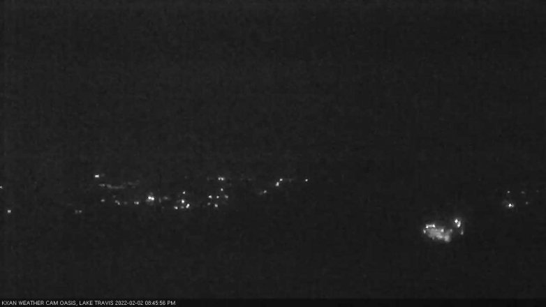 Lake Travis webcam, February 2, 2022 8:45 PM CT