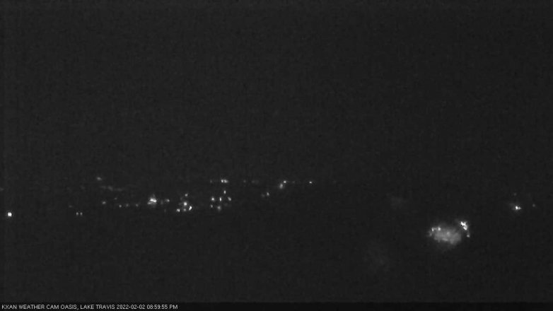 Lake Travis webcam, February 2, 2022 9:00 PM CT