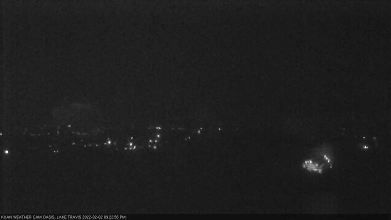 Lake Travis webcam, February 2, 2022 9:25 PM CT