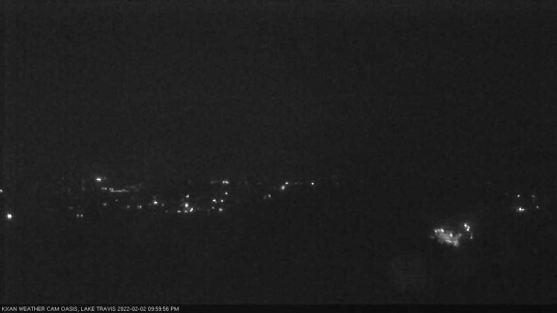Lake Travis webcam, February 2, 2022 10:00 PM CT
