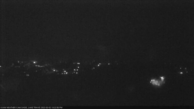 Lake Travis webcam, February 2, 2022 10:25 PM CT