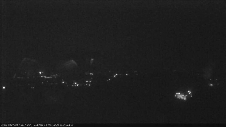 Lake Travis webcam, February 2, 2022 10:45 PM CT