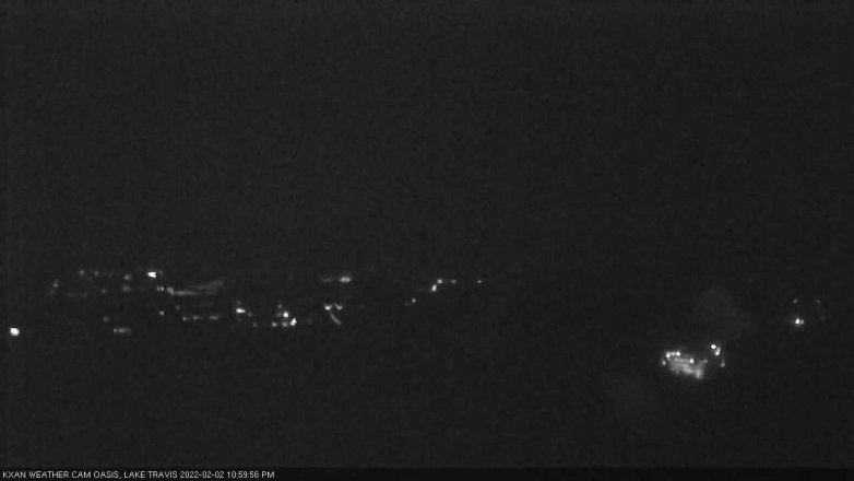 Lake Travis webcam, February 2, 2022 11:00 PM CT