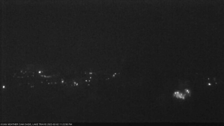 Lake Travis webcam, February 2, 2022 11:25 PM CT