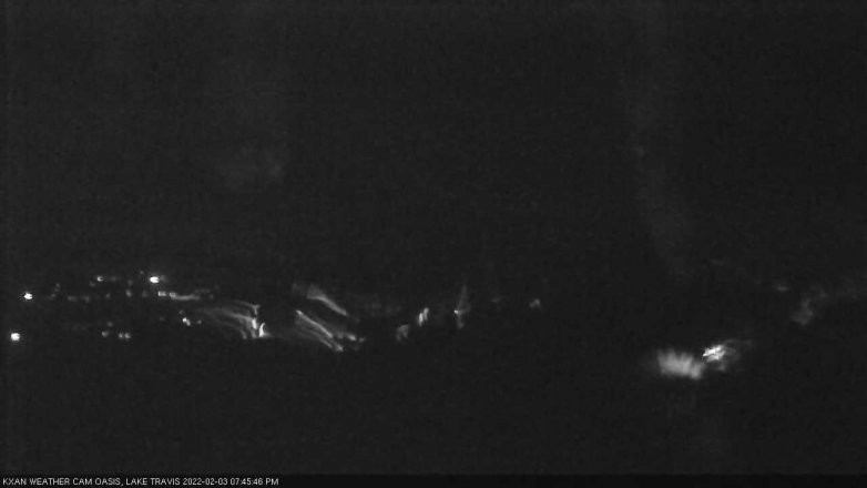 Lake Travis webcam, February 3, 2022 7:45 PM CT