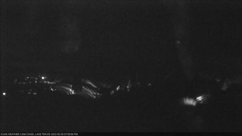 Lake Travis webcam, February 3, 2022 8:00 PM CT