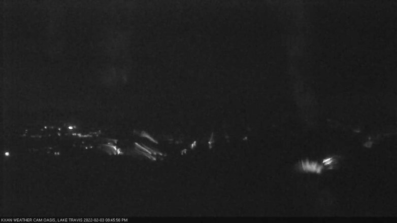 Lake Travis webcam, February 3, 2022 8:45 PM CT