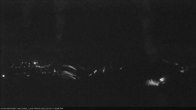 Lake Travis webcam, February 3, 2022 11:00 PM CT